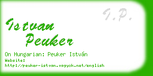 istvan peuker business card